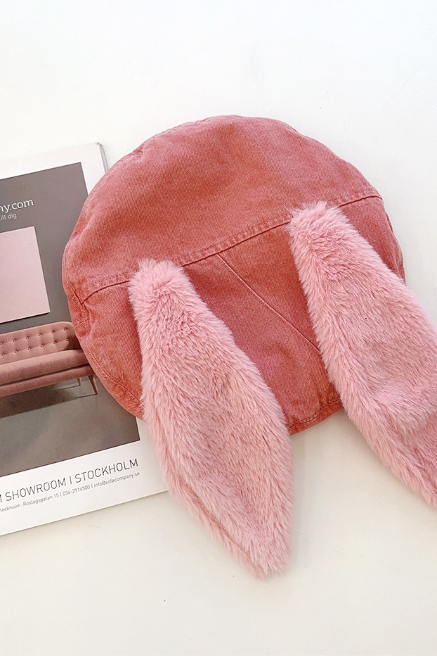 Fur Bunny Ear Hat + Lamb Hat