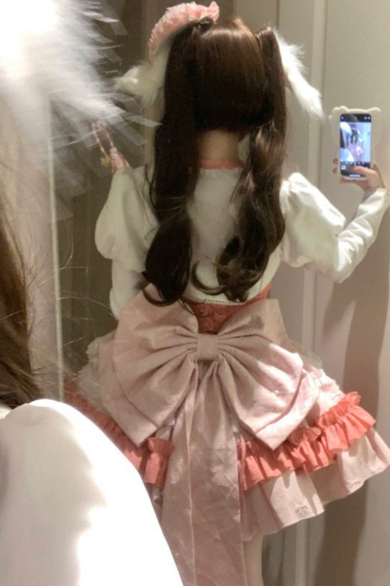 [pre-order] Berry Heart Ruffled Ribbon Lolita Set