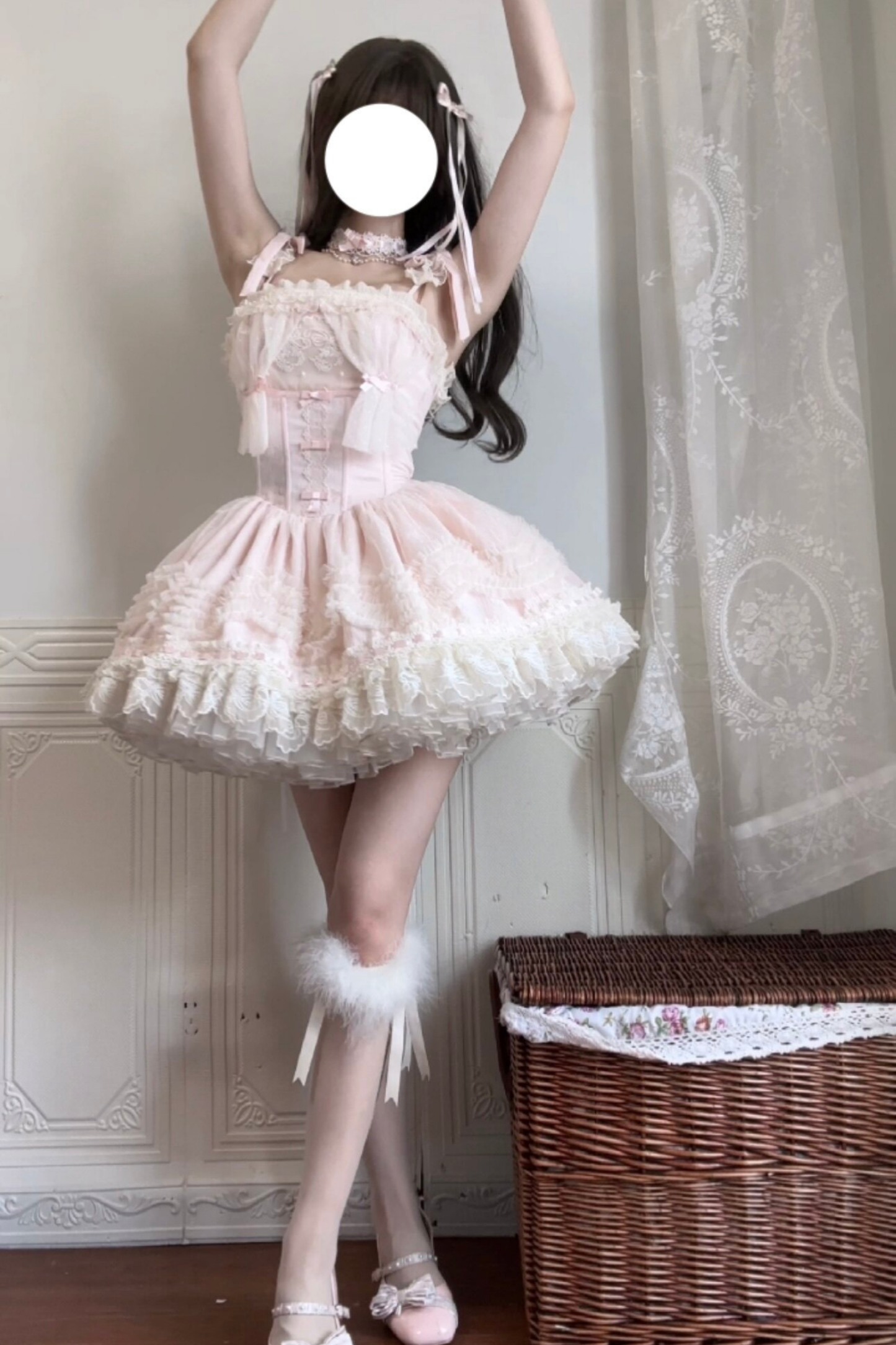 Sweet Jenny Lolita Jumper Skirt + Necklace + Hat + Headband
