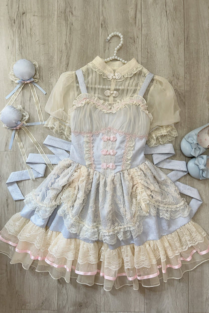 Sweet Girly Ballet Style Lolita Suspender Jsk Dress