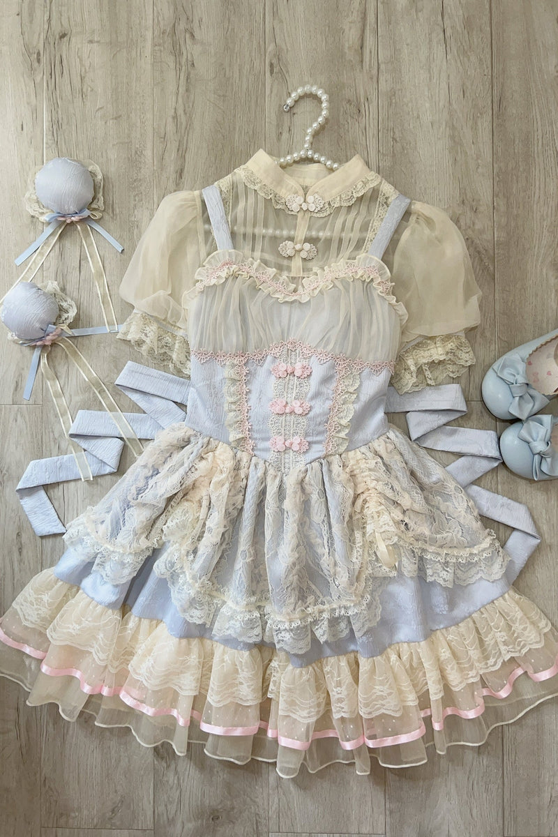 Sweet Girly Ballet Style Lolita Suspender Jsk Dress