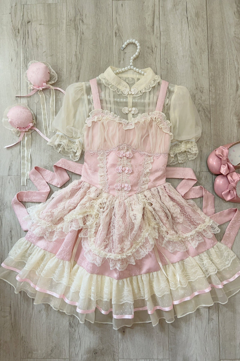 Sweet Girly Ballet Style Lolita Suspender Jsk Dress