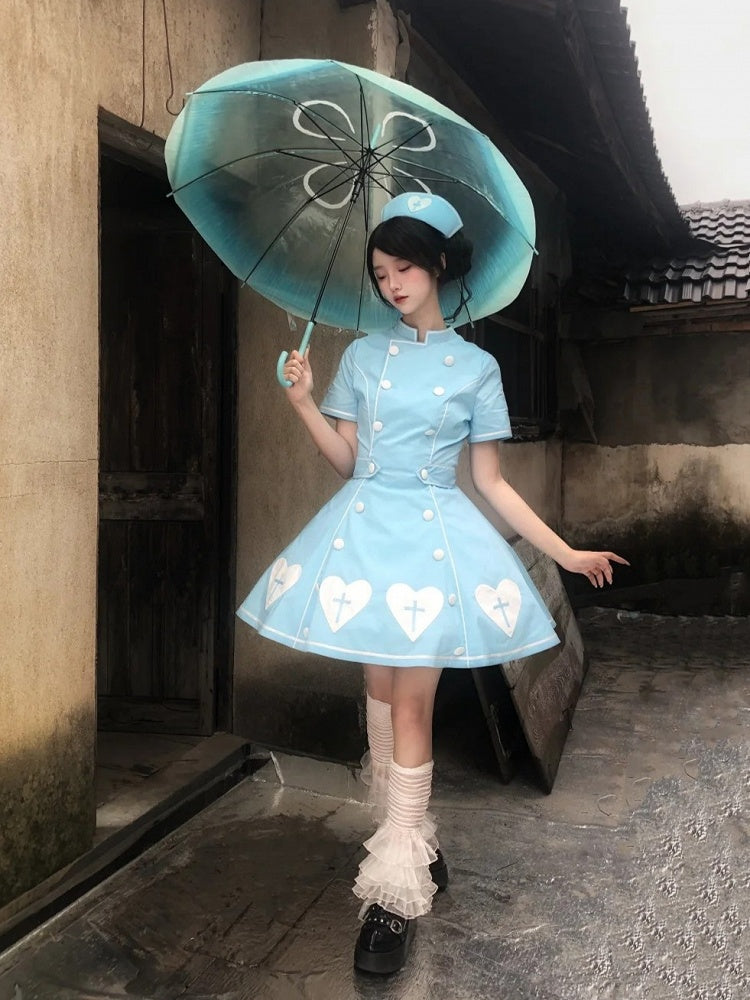 [pre-order Deadline: May 4] Heart Cross Nurse Cosplay Lolita Dress