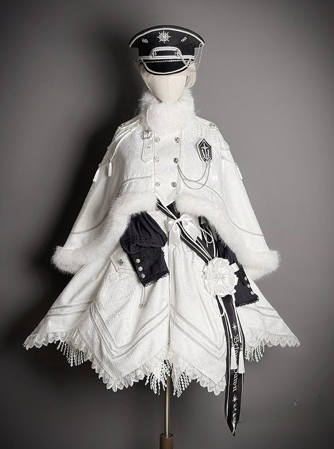 [pre-order Deadline: April 23] Dawnbreaker Gothic Jacquard Military Bustier Suspender Dress