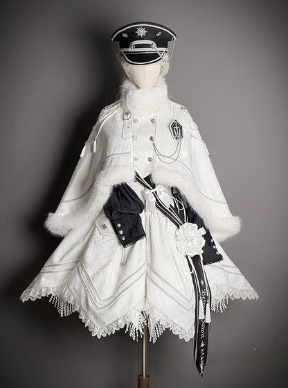 [pre-order Deadline: April 23] Dawnbreaker Gothic Jacquard Military Bustier Suspender Dress