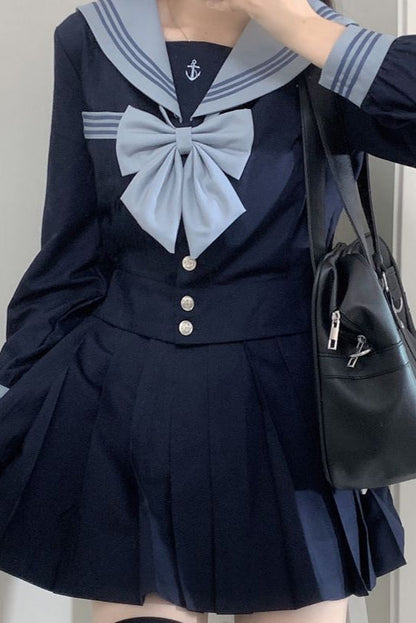 Jk Series Sailor Suit + Pleated Skirt
