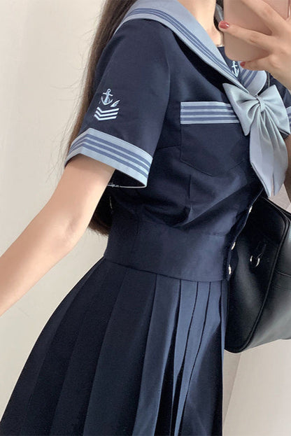 Jk Series Sailor Suit + Pleated Skirt