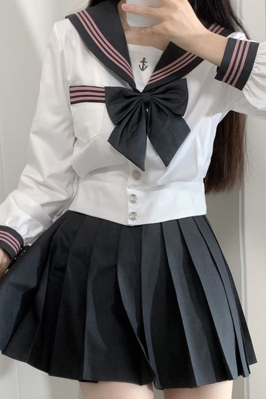 Jk Series Sailor Suit + Pleated Skirt