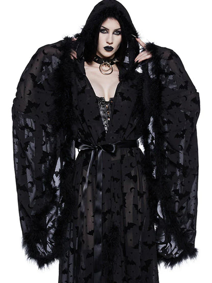 Long Gothic Cape Black