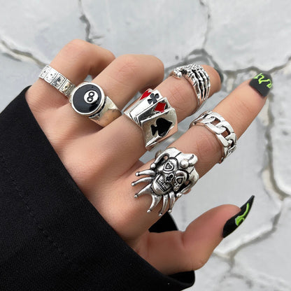 Gothic Punk Ring Set
