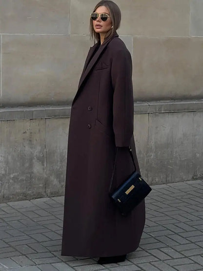 Woolen Overcoat Brown
