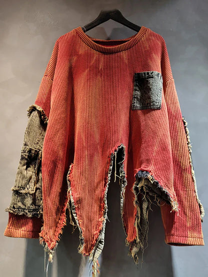 Loose Pullover Red