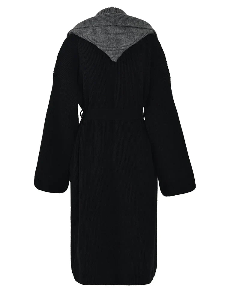Hooded Cardigan Gray