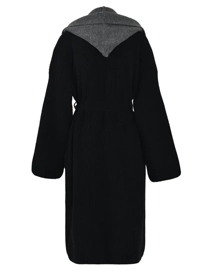 Hooded Cardigan Gray