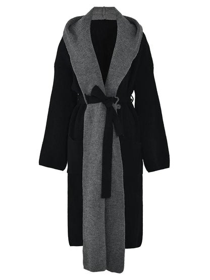 Hooded Cardigan Gray