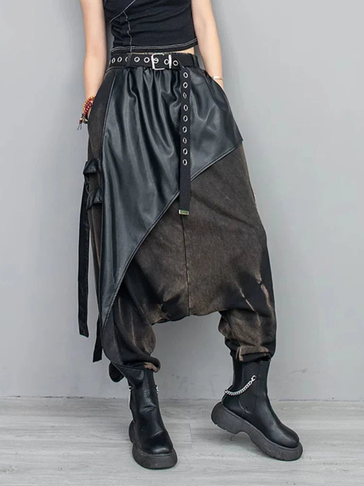 Gothic Leather Trousers Black