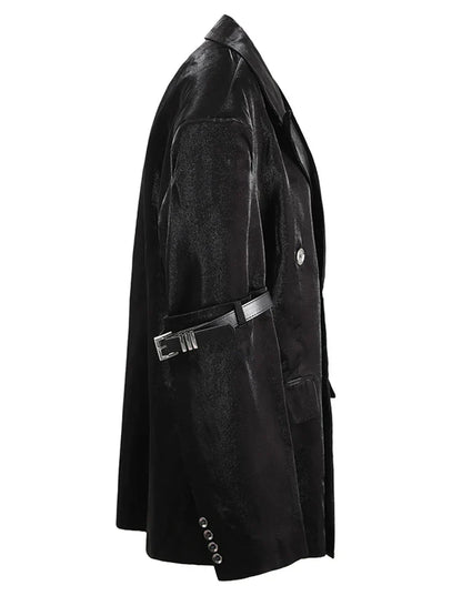 Leather Blazer Black