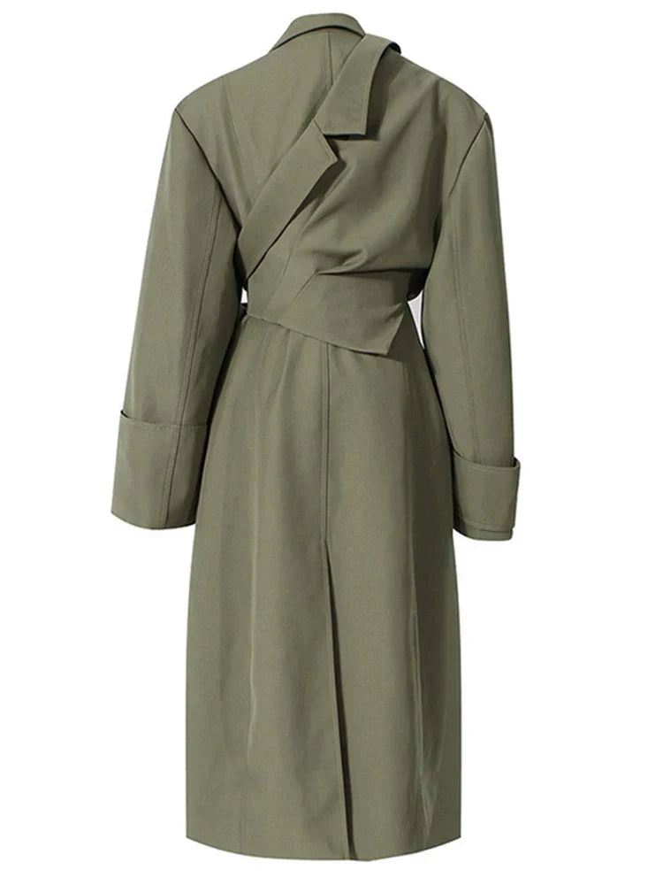 Loose Trench Coat Green