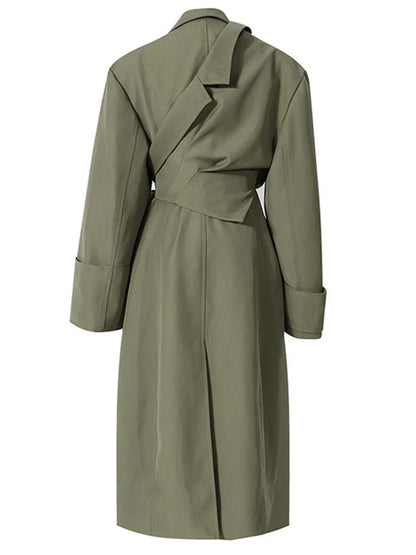 Loose Trench Coat Green