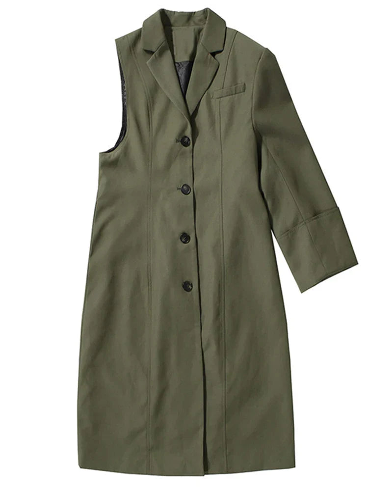 Loose Trench Coat Green