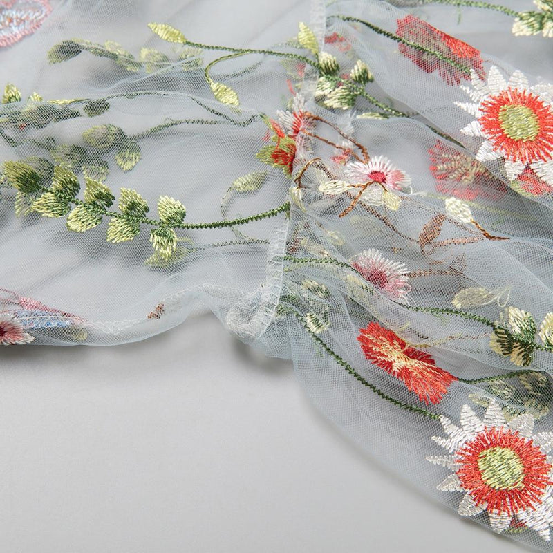Embroidery Party Dress
