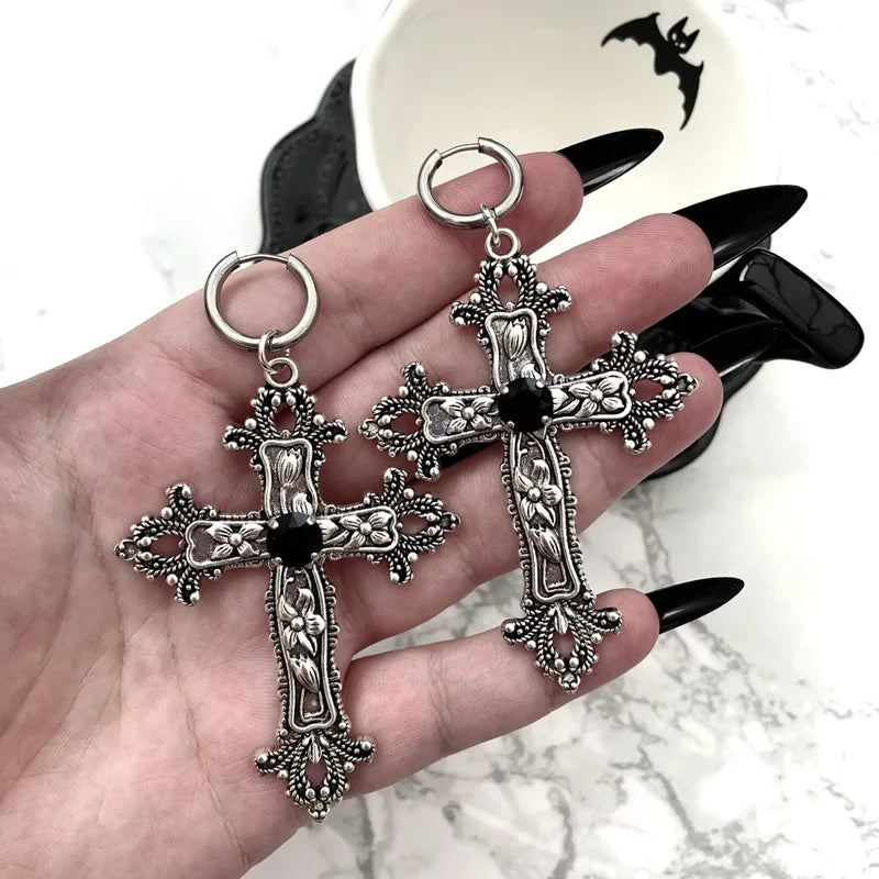 Gothic Cross Earrings