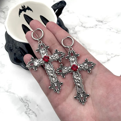 Gothic Cross Earrings