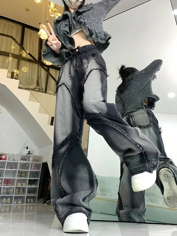 Baggy Denim Pants Black