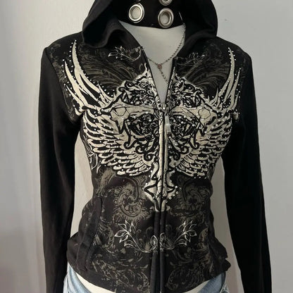 Gothic Hooded Pullover Black