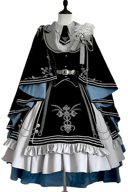 [reserved Product] Dark Knight Contract Blue Army Cloak Dress Suit