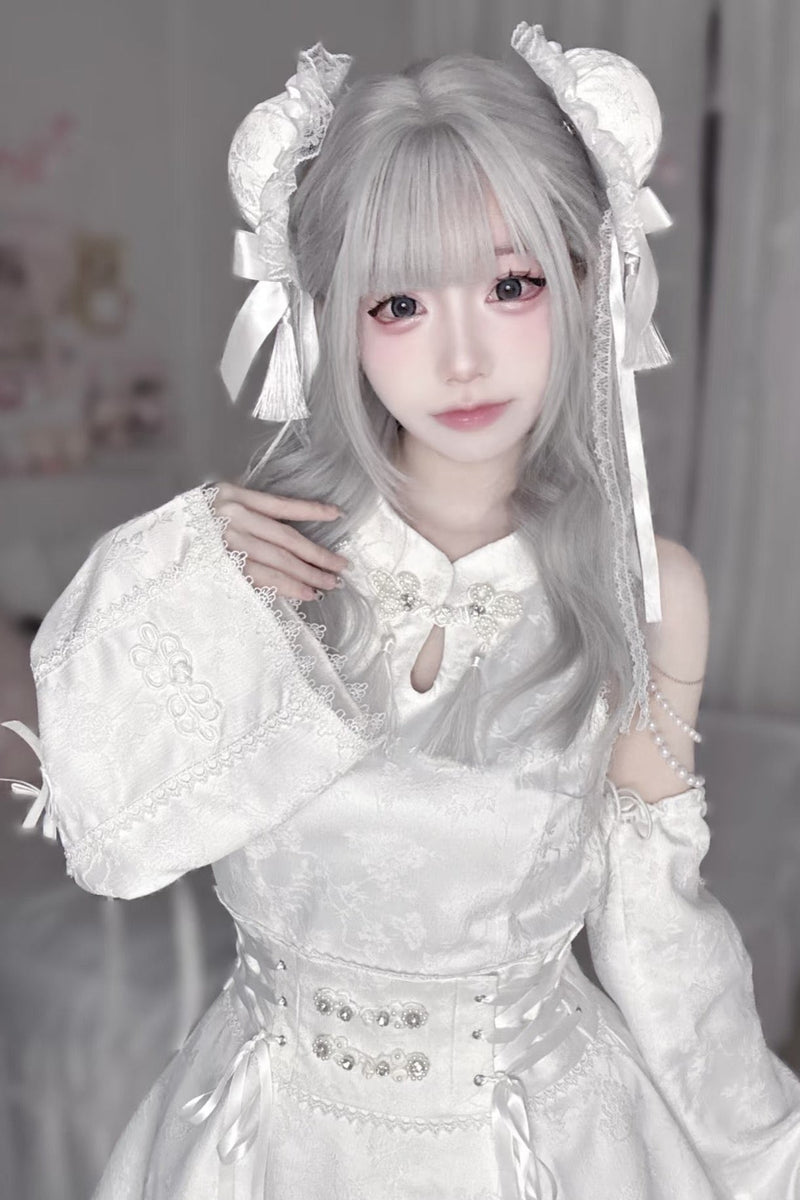 [reserved Item] Mine China Stand Top + Ruffle Pants + Accessories