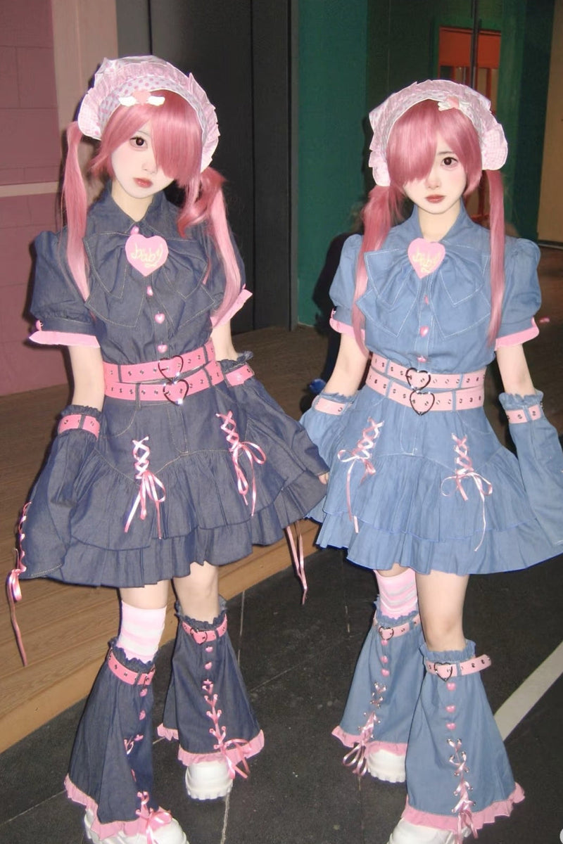 Y2k Sweet Girl Cosplay 4-piece Set