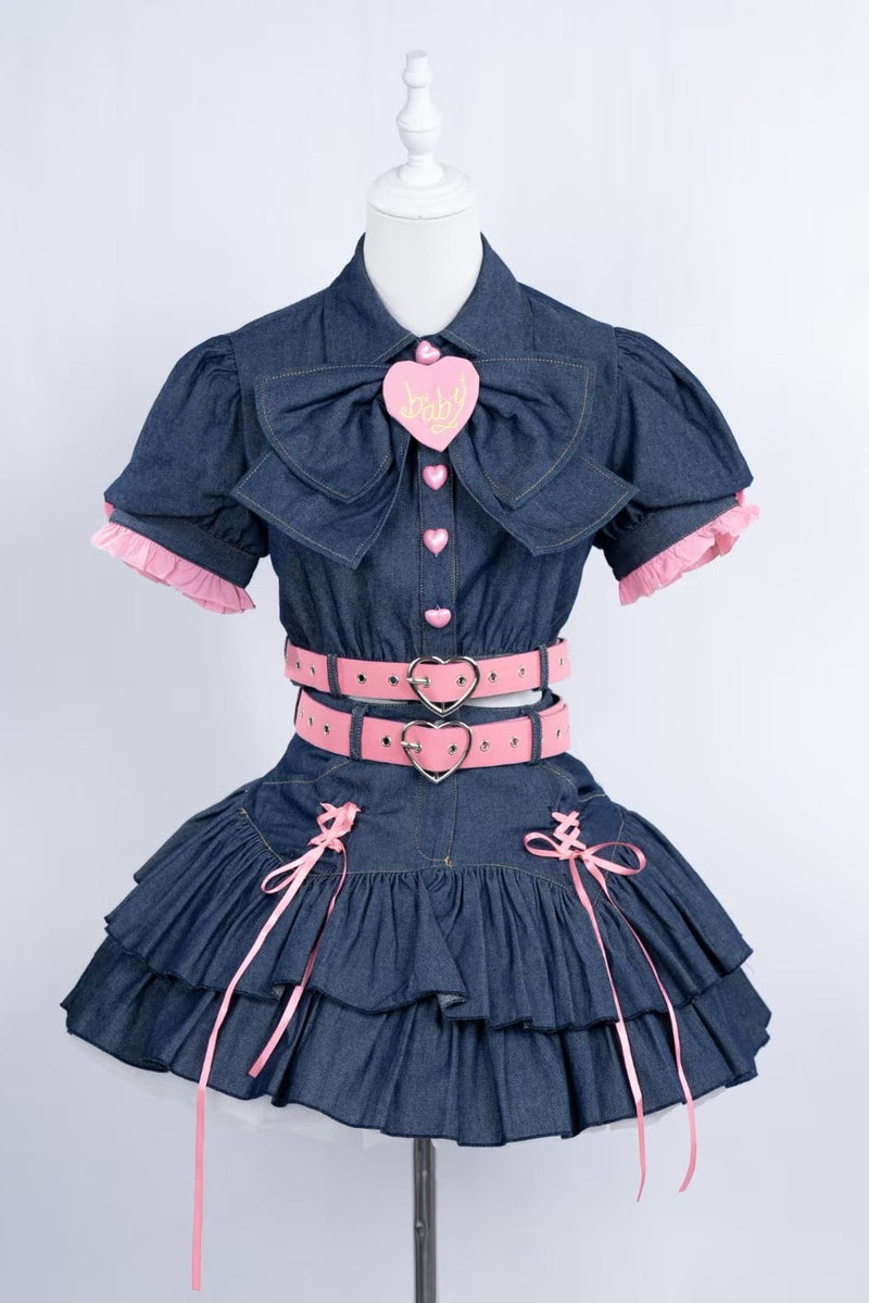 Y2k Sweet Girl Cosplay 4-piece Set