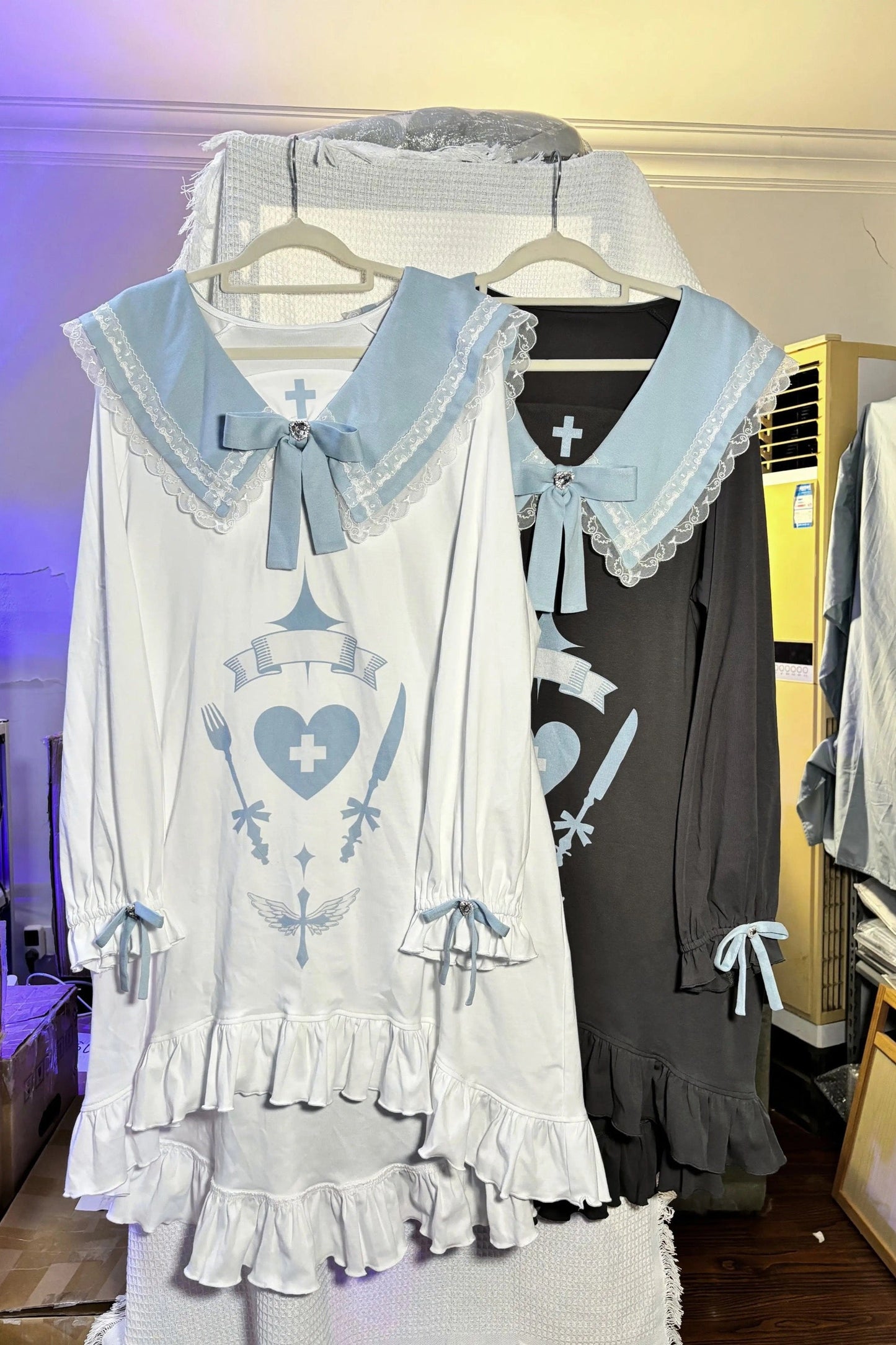 [angel Style] Subculture Big Collar Medium Dress
