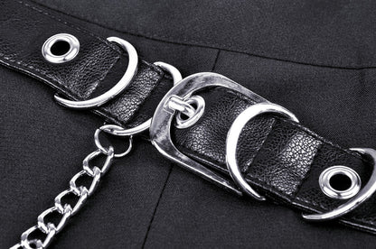 Buckled Chain Mini Skirt