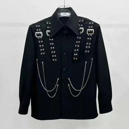 Gothic Chain Shirt Black