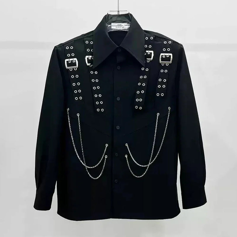 Gothic Chain Shirt Black