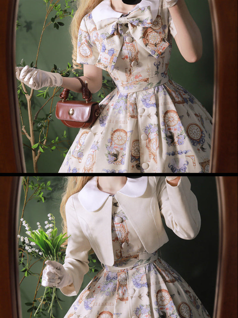 Eternal Echo Classical Print Lolita Dress Jacket Set