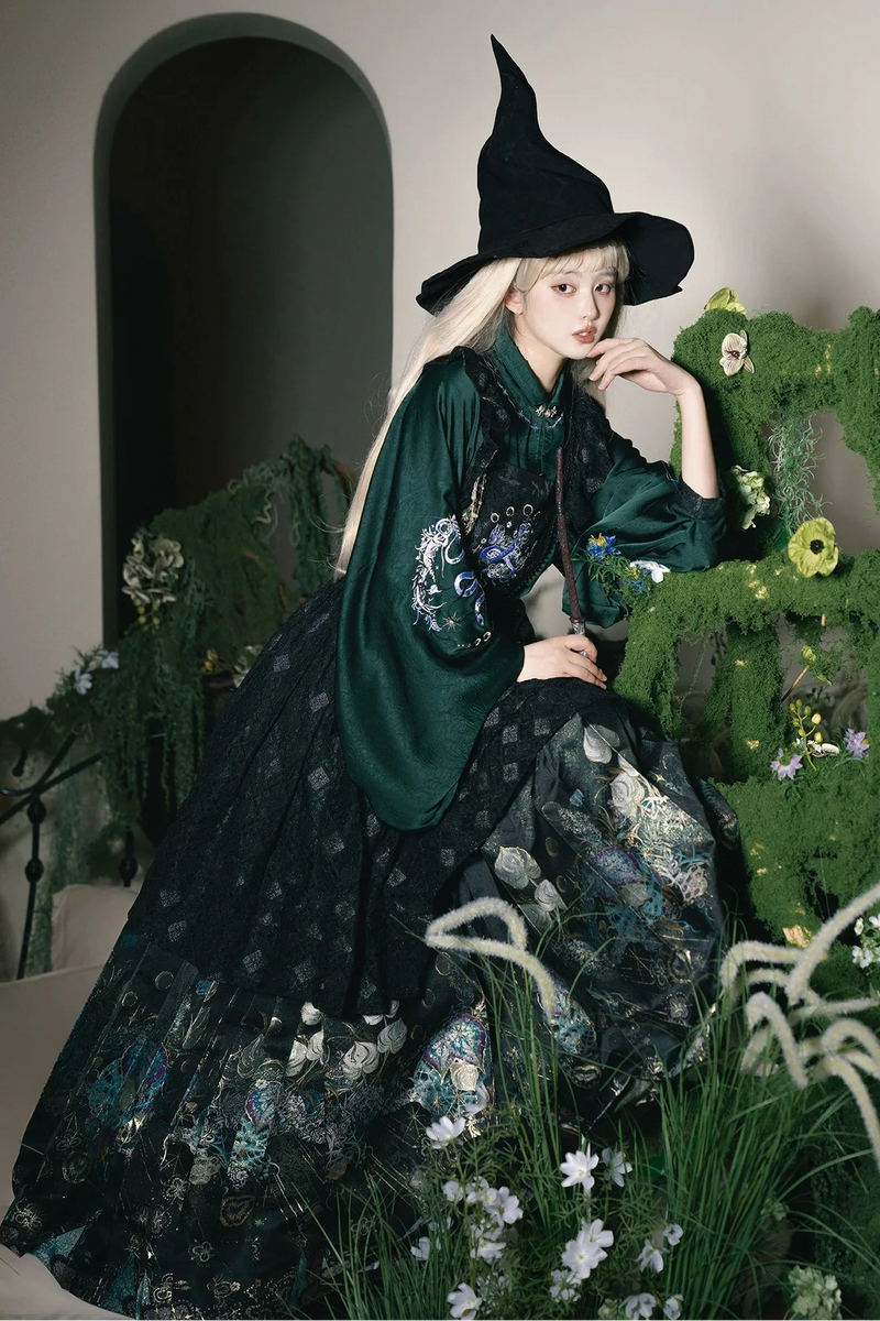 Dark Retro Jacket + Skirt + Long Skirt + Accessories