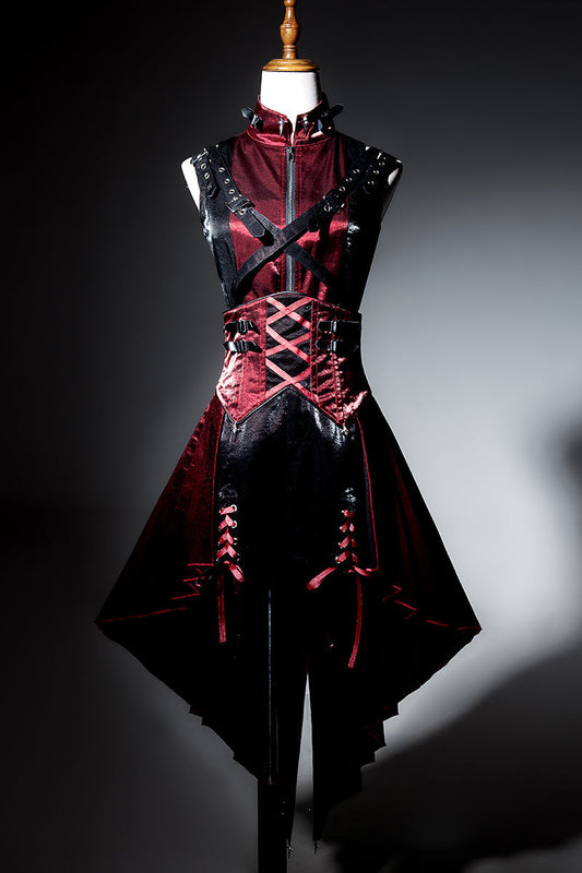 [pre-order] Dark Cyber Suspender Skirt + Shorts + Sleeveless Top + Sleeves