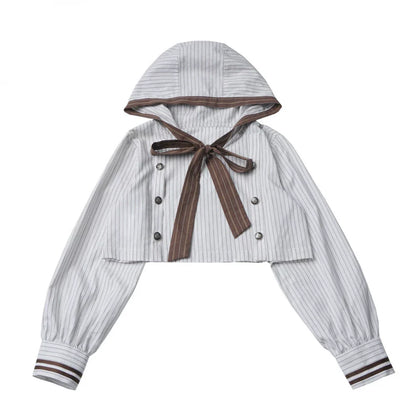 Hooded Top + Shirt + Skirt + Leg Warmers + Vest