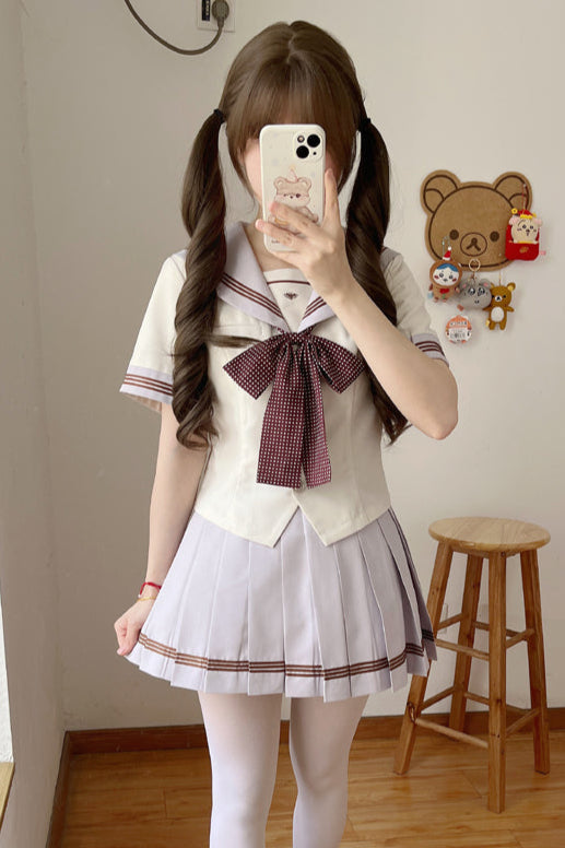 Retro Color Sweet Sailor Dress
