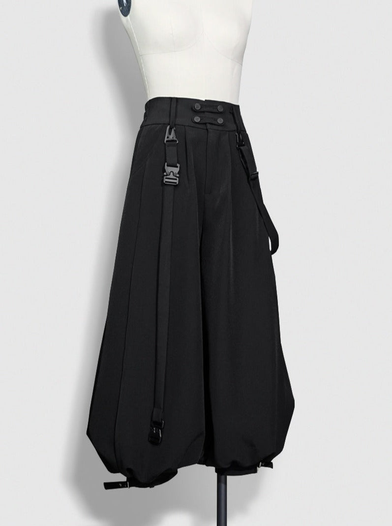 Dark Cool Jacket + Capri Pants + Hooded Scarf