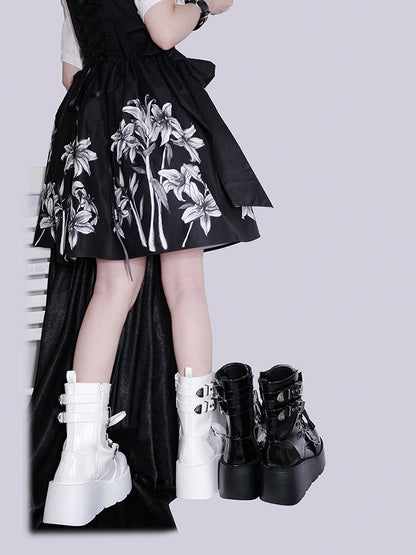 Subculture Night Short Boots Round Toe Muffin Boots