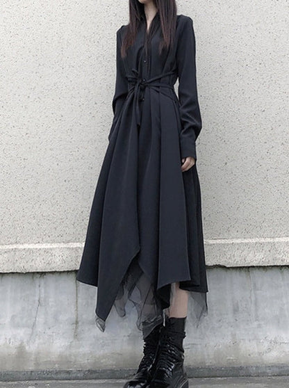 Hepburn Loose Shirt Dress