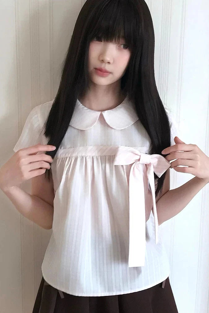 Striped Ribbon Top