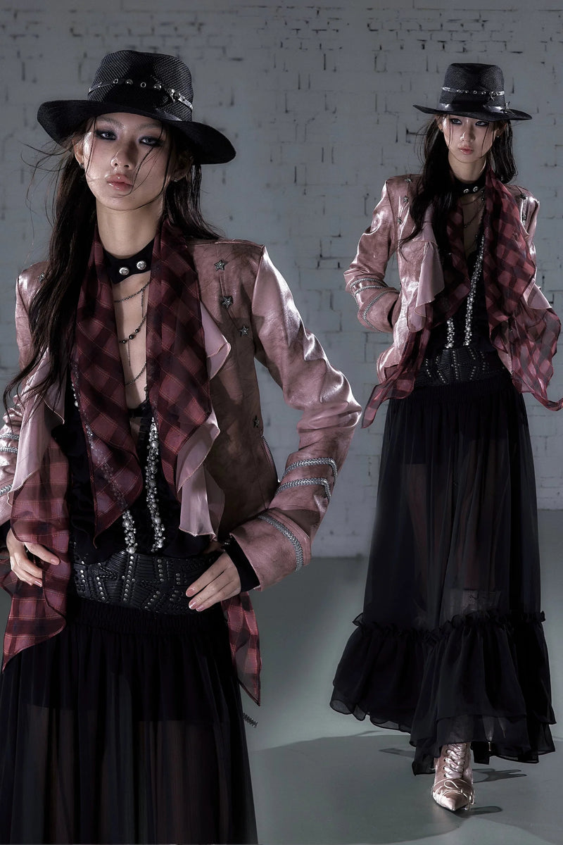 Retro Punk Chiffon Marble Top