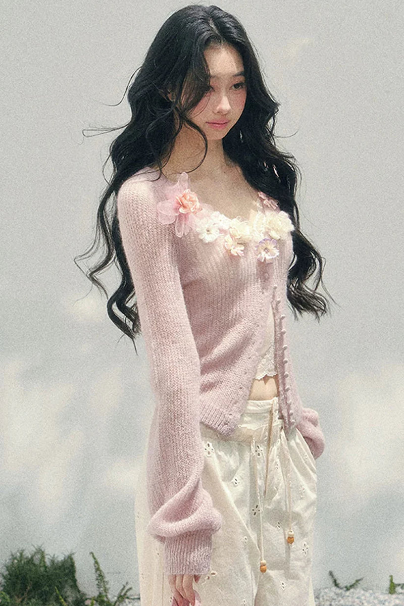 3d Cardigan + Camisole