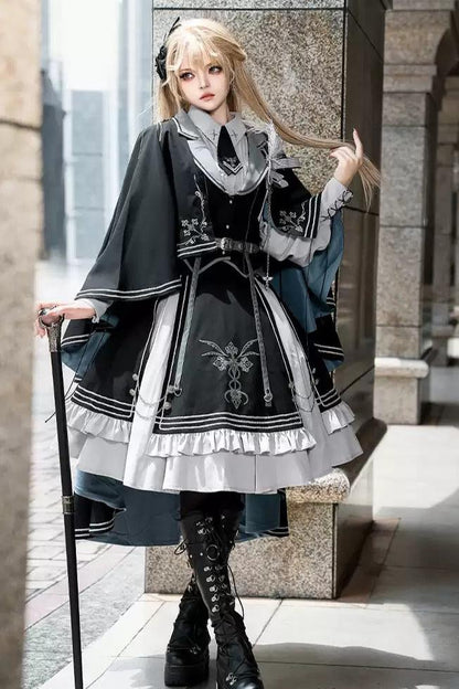 [reserved Product] Dark Knight Contract Blue Army Cloak Dress Suit