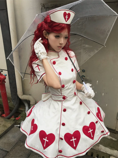 [pre-order Deadline: May 4] Heart Cross Nurse Cosplay Lolita Series Nurse Hat